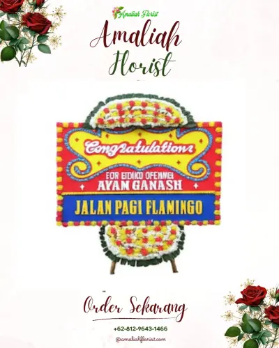 Bunga Papan Congratulation di Duwet Kerajan